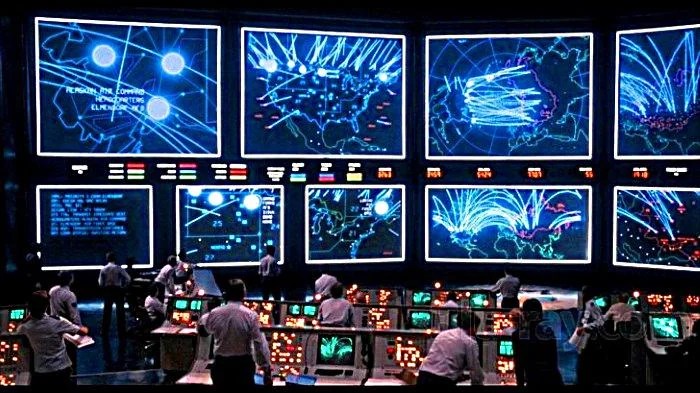 The NORAD control room in WarGames (1983)